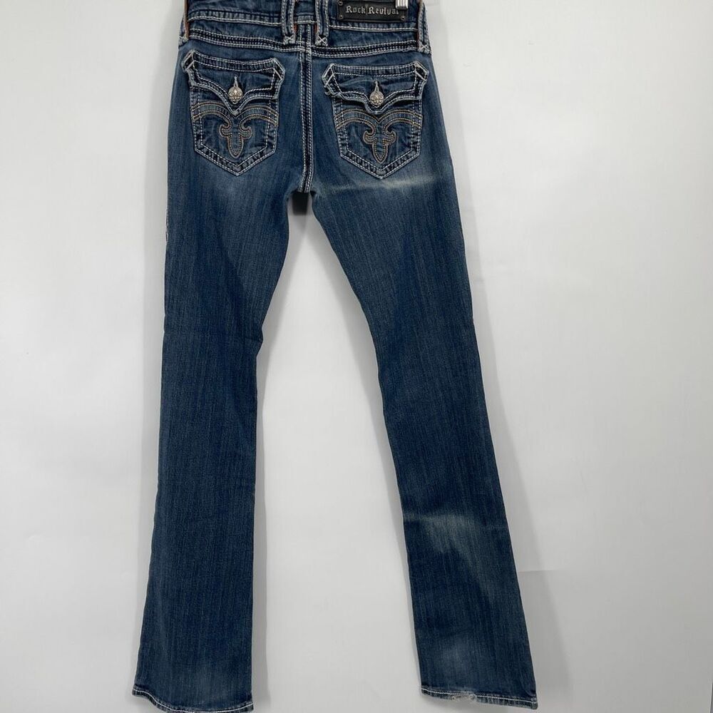 Rock Revival Debbie Denim Stretch Pockets Bootcut Jeans Medium Wash Size 29